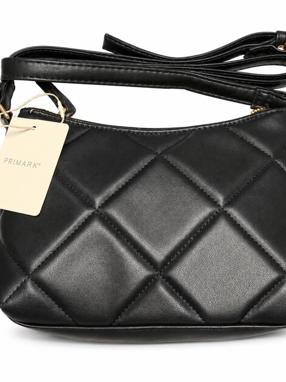 Primark Black Quilted Crossbody Bag with Adjustable Strap